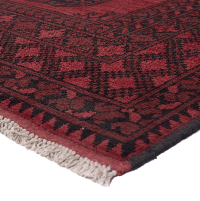 Akhche Teppich 162x242cm - Perserteppich - dunkelrot