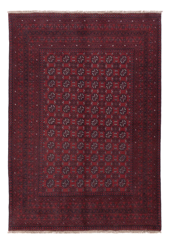 Akhche Teppich 166x238cm - Perserteppich - dunkelrot