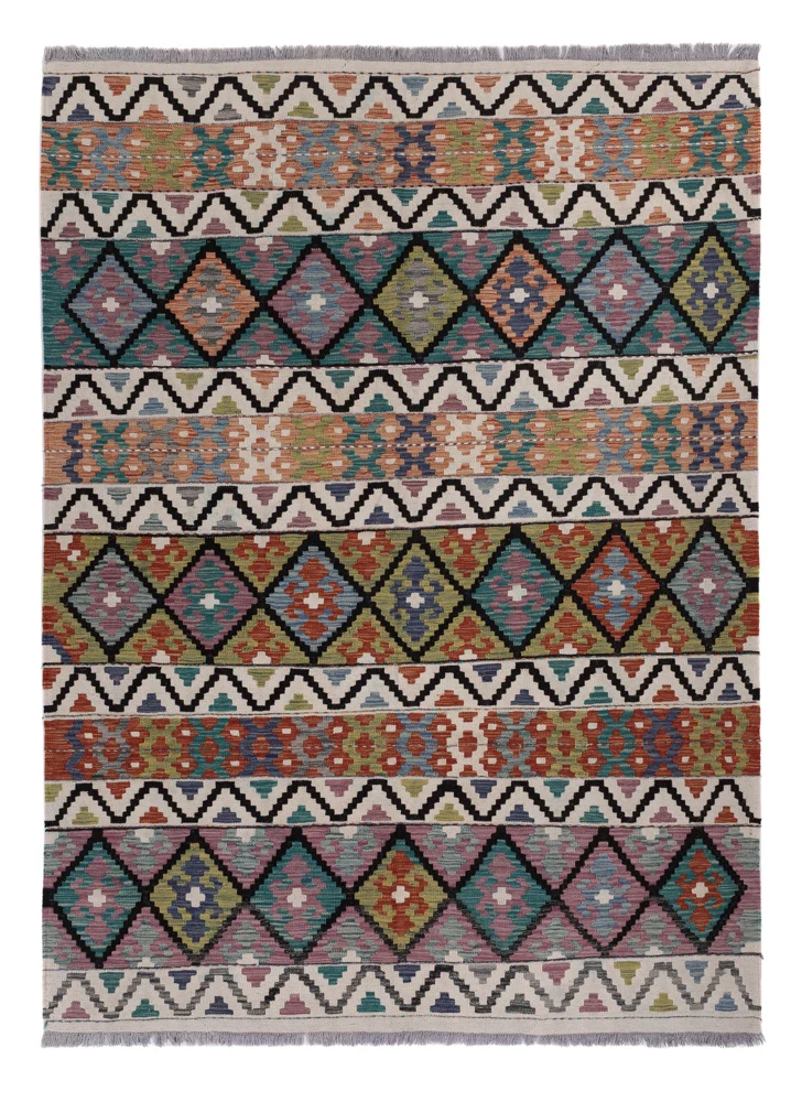 Kelim Maimene Teppich 176x236cm - mehrfarbig