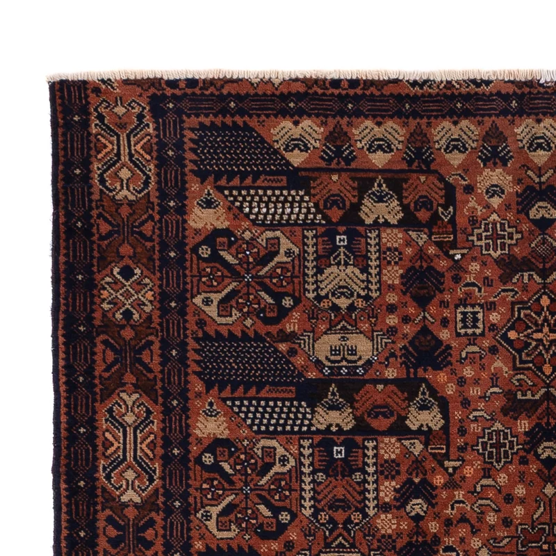 Belutsch Teppich 119x176cm - Orientteppich - dunkelrot
