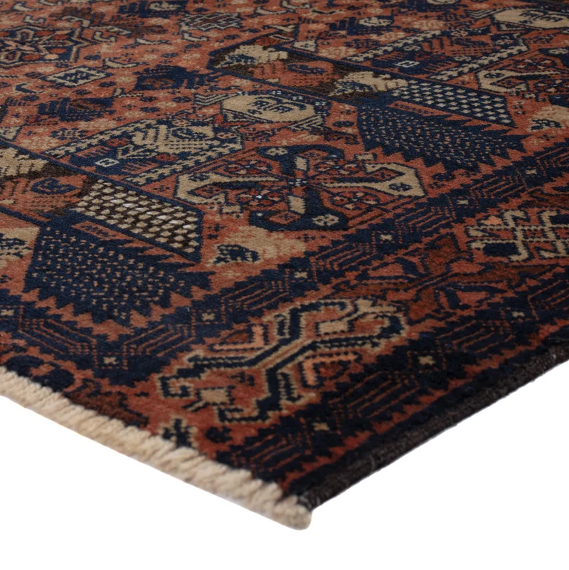 Belutsch Teppich 119x176cm - Orientteppich - dunkelrot