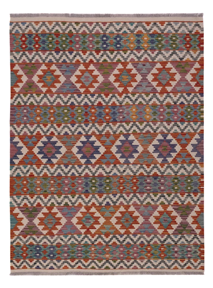 Kelim Maimene Teppich 151x202cm - mehrfarbig
