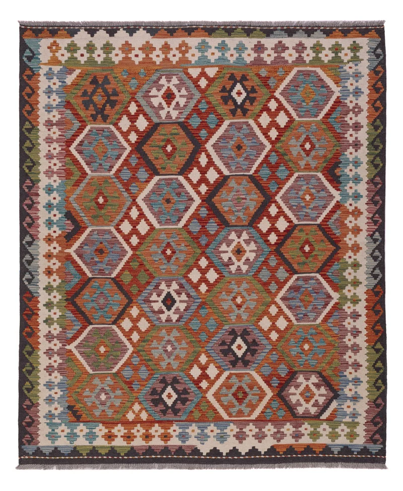Kelim Maimene Teppich 157x192cm - mehrfarbig