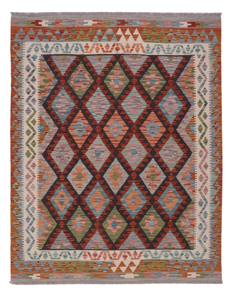 Kelim Maimene Teppich 155x196cm - mehrfarbig