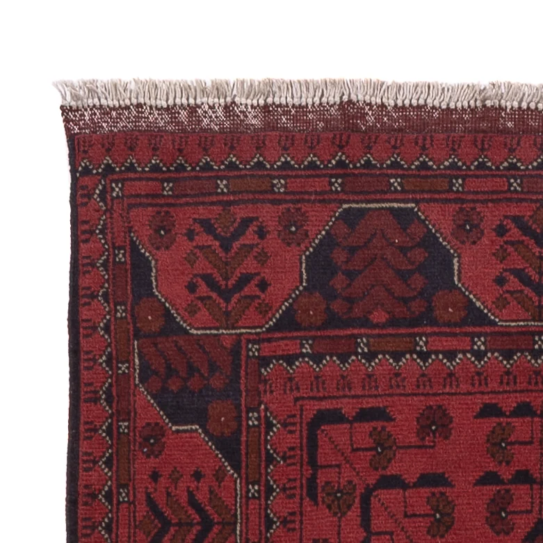 Läufer Afghan - Kunduz - 79 x 295 cm - dunkelrot