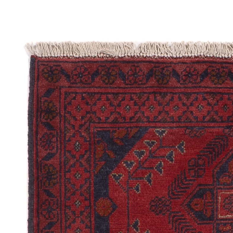 Läufer Afghan - Kunduz - 80 x 290 cm - dunkelrot