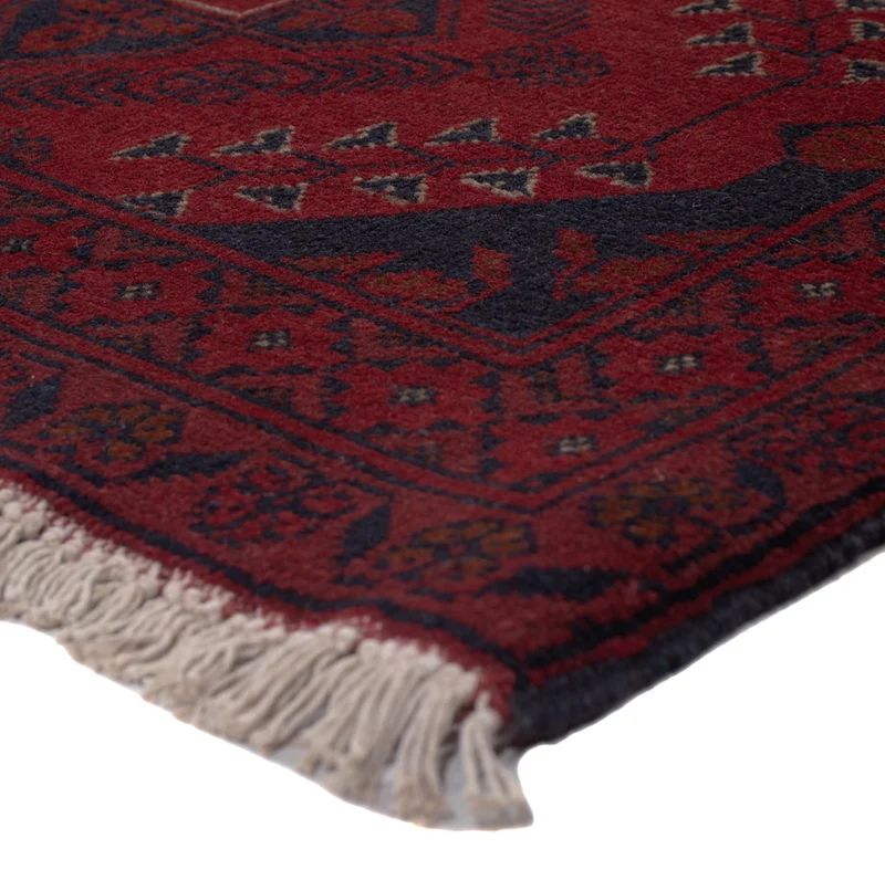 Läufer Afghan - Kunduz - 80 x 290 cm - dunkelrot