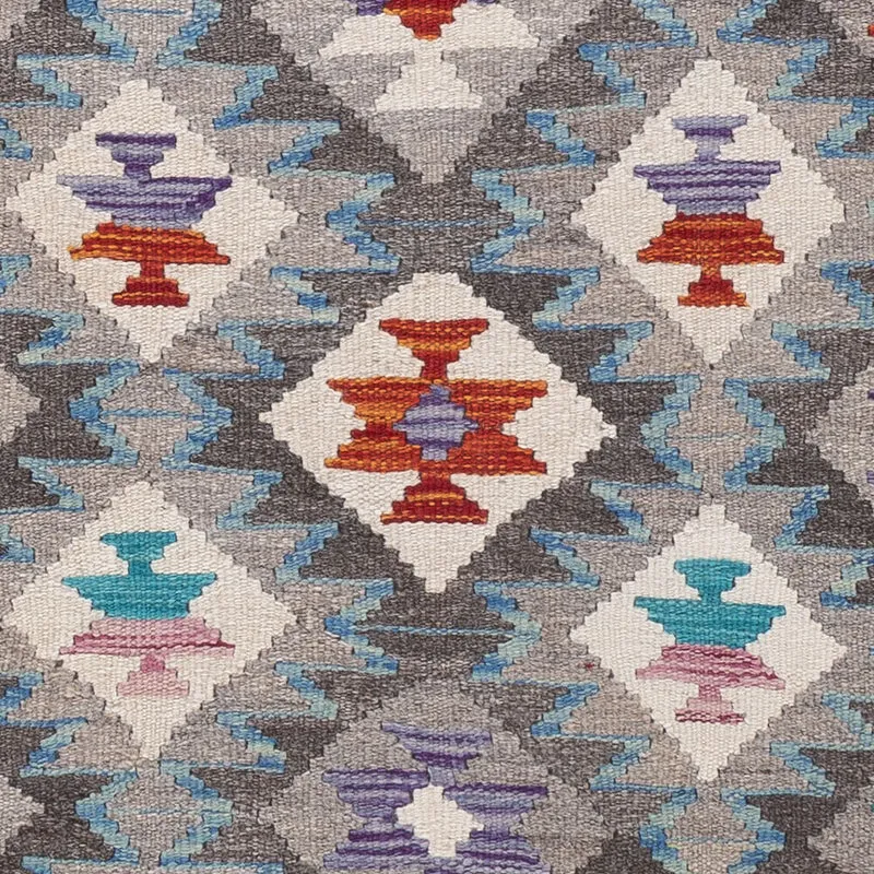 Kelim Maimene Teppich 82x195cm - mehrfarbig