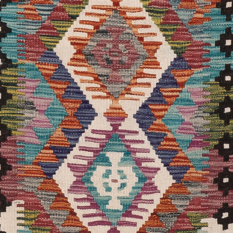Kelim Maimene Teppich 61x191cm - mehrfarbig