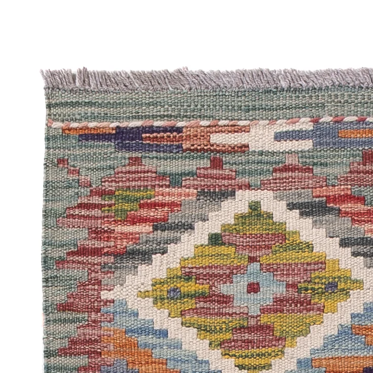 Kelim Maimene Teppich 60x195cm - mehrfarbig