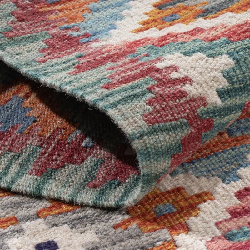 Kelim Maimene Teppich 60x195cm - mehrfarbig