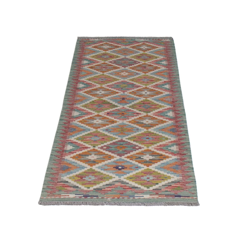 Kelim Maimene Teppich 60x195cm - mehrfarbig