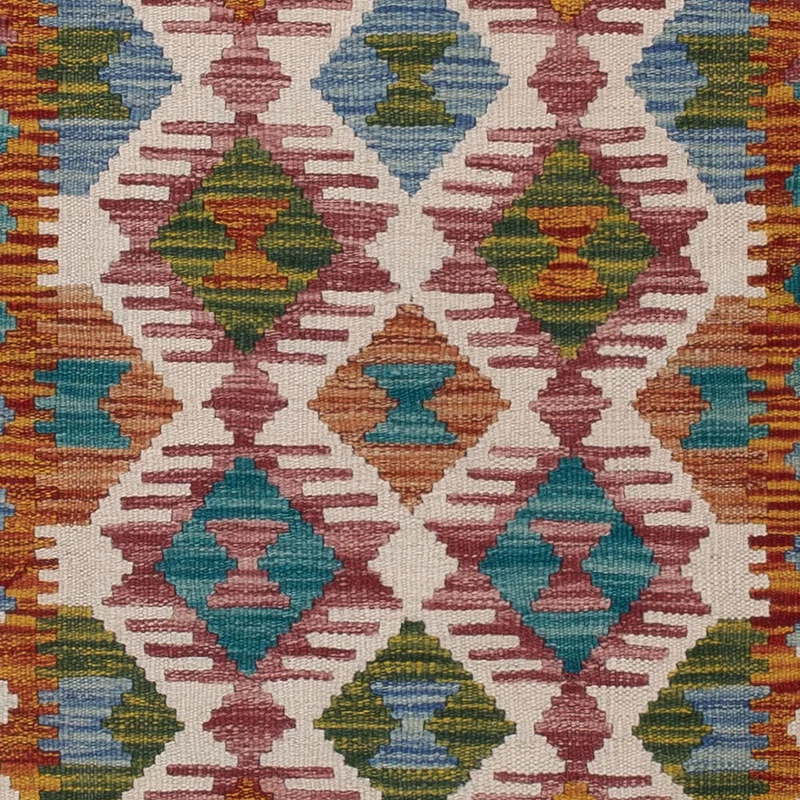 Kelim Maimene Teppich 60x195cm - mehrfarbig