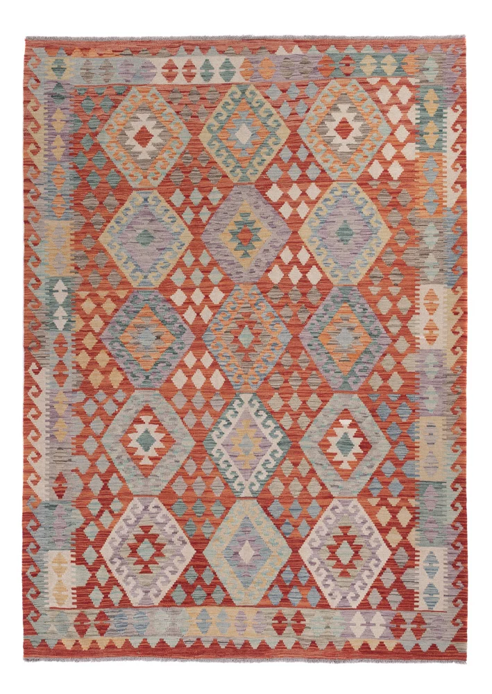 Kelim Maimene Teppich 182x252cm - mehrfarbig
