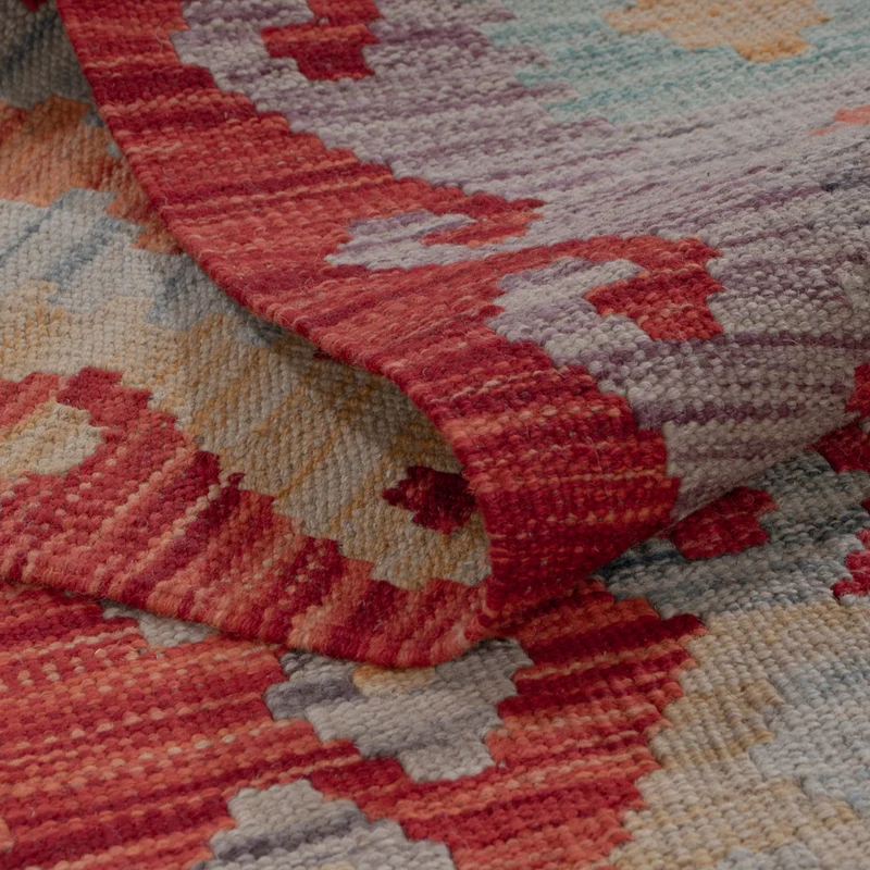 Kelim Maimene Teppich 80x287cm - dunkelbeige