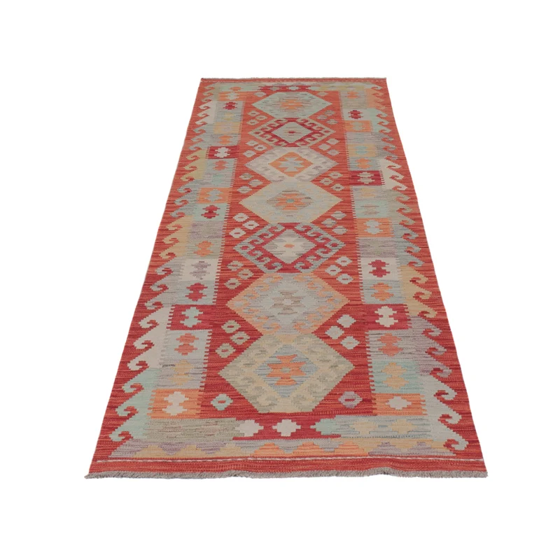 Kelim Maimene Teppich 80x287cm - dunkelbeige