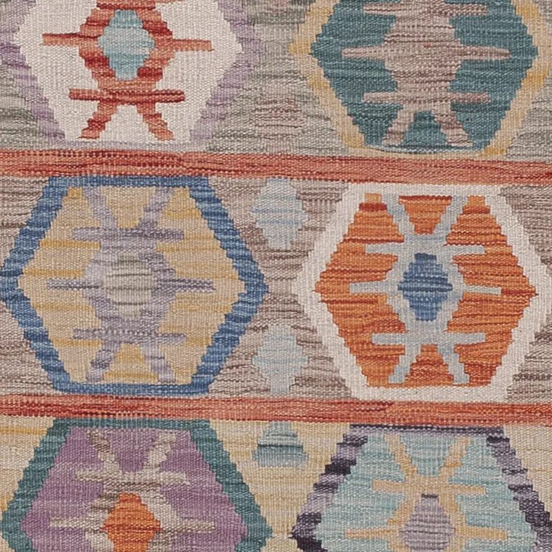 Kelim Maimene Teppich 76x283cm - mehrfarbig