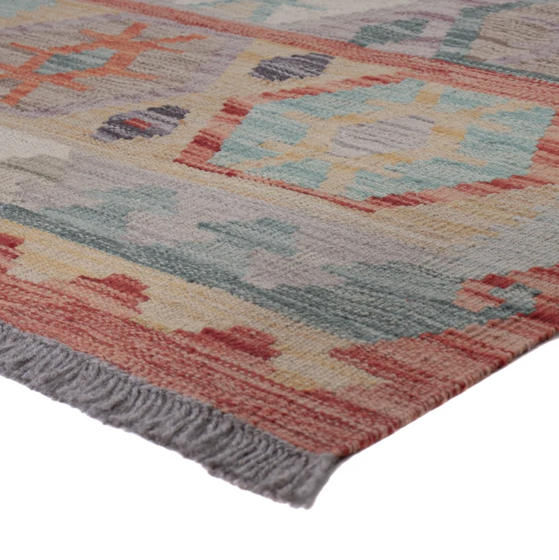 Kelim Maimene Teppich 76x283cm - mehrfarbig