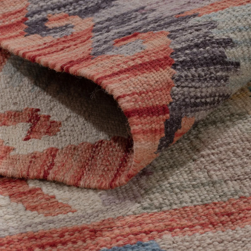 Kelim Maimene Teppich 76x283cm - mehrfarbig