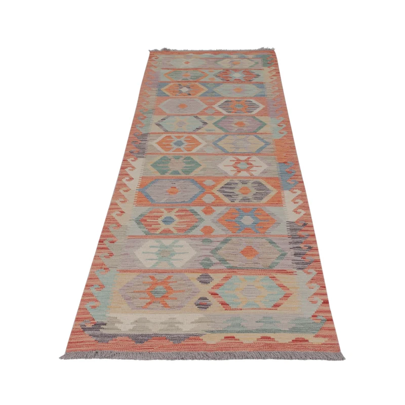 Kelim Maimene Teppich 76x283cm - mehrfarbig
