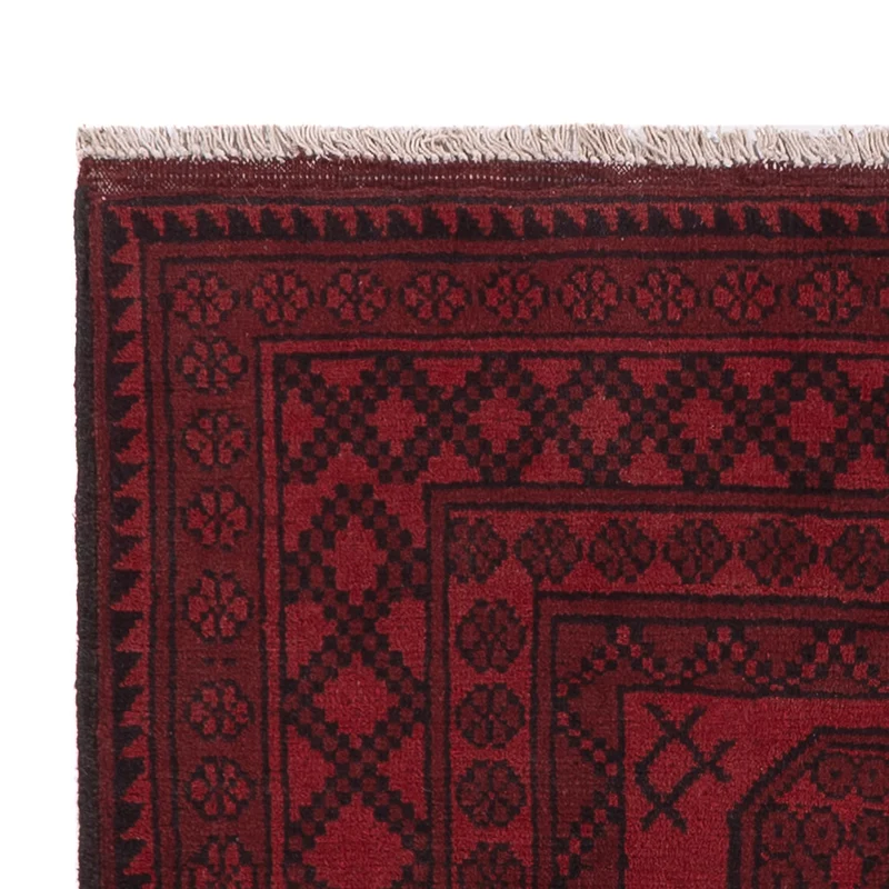 Läufer Afghan - Filpa - 102 x 189 cm - dunkelrot
