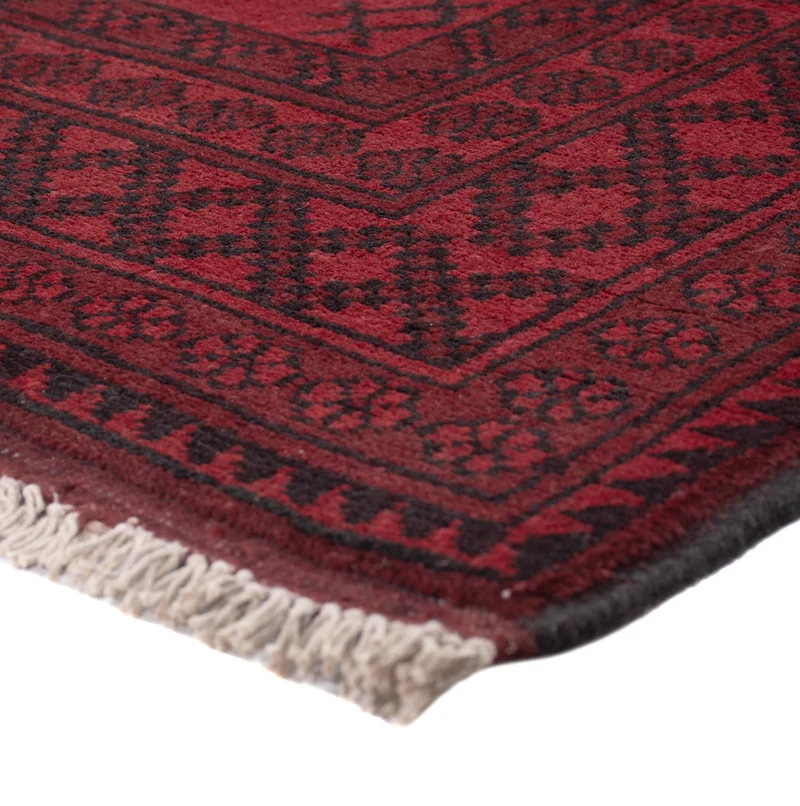 Läufer Afghan - Filpa - 102 x 189 cm - dunkelrot
