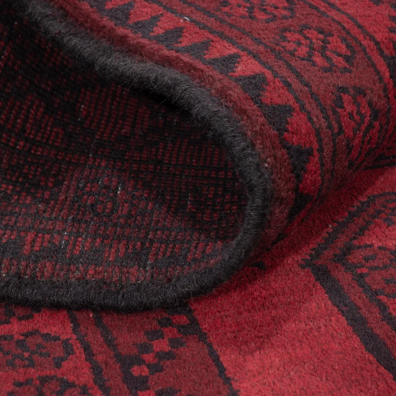 Läufer Afghan - Filpa - 102 x 189 cm - dunkelrot