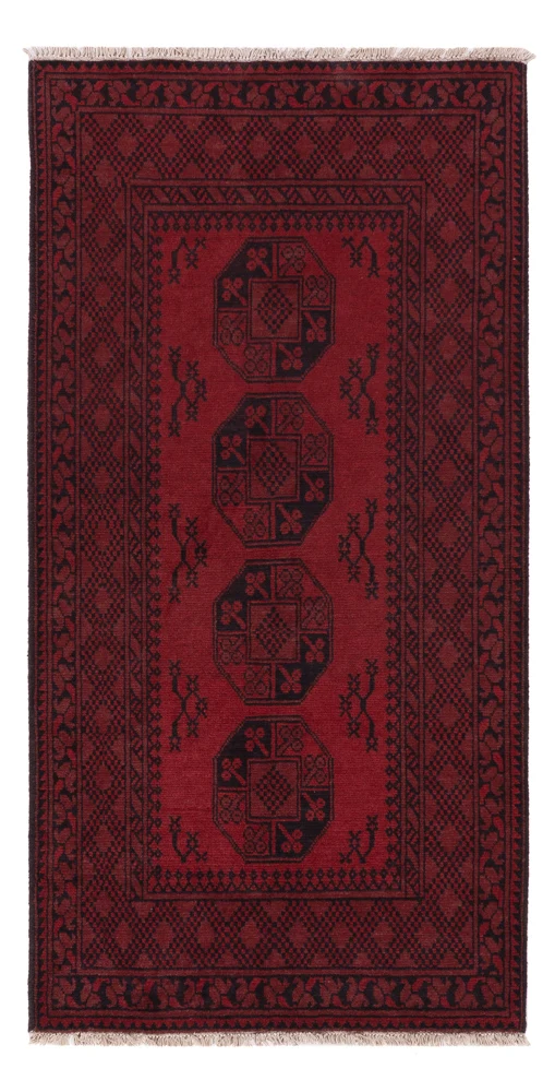 Akhche Teppich 100x194cm - Perserteppich - dunkelrot