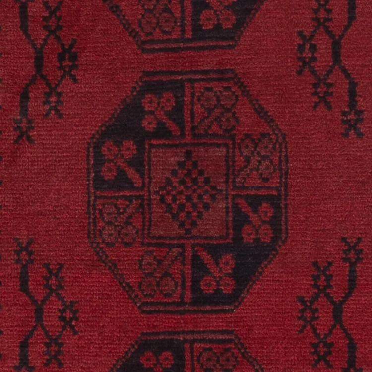Akhche Teppich 100x194cm - Perserteppich - dunkelrot