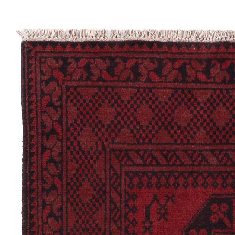 Akhche Teppich 100x194cm - Perserteppich - dunkelrot
