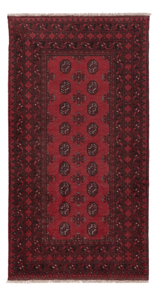 Akhche Teppich 101x197cm - Perserteppich - dunkelrot