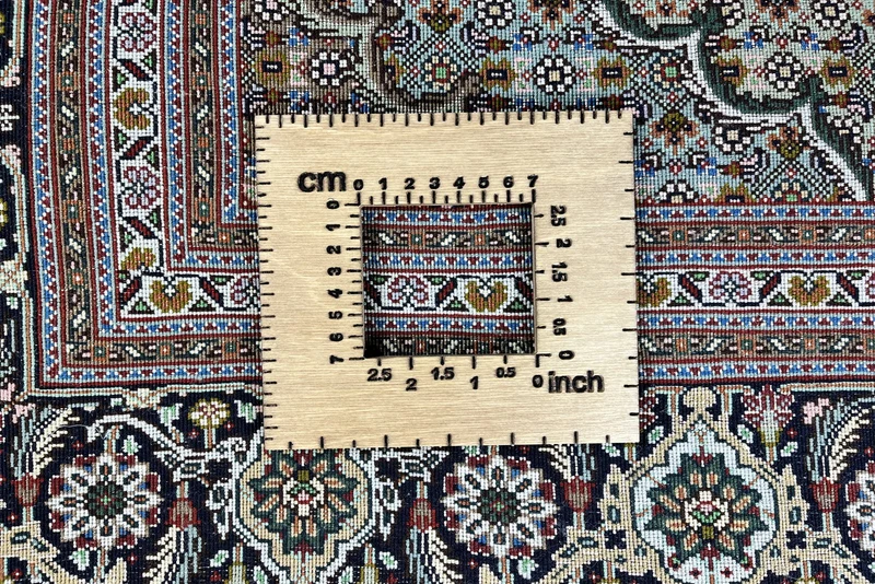 Tabriz 50 Raj · Handgeknüpft – Blau, 213x156 cm