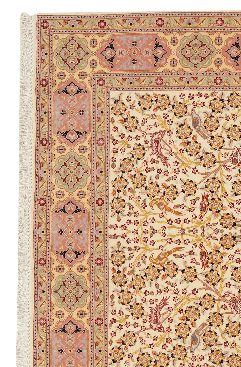 Tabriz 50 Raj · Handgeknüpft – Beige, 199x150 cm