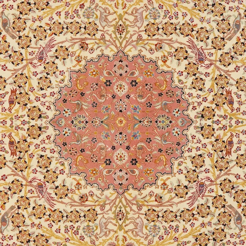 Tabriz 50 Raj · Handgeknüpft – Beige, 199x150 cm