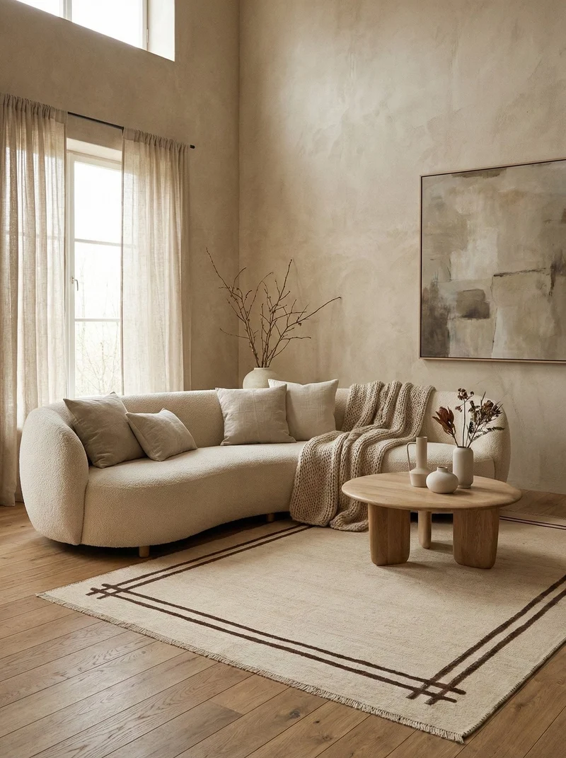 Kelim Gashgai · Handgewebt – Beige, 284x202 cm