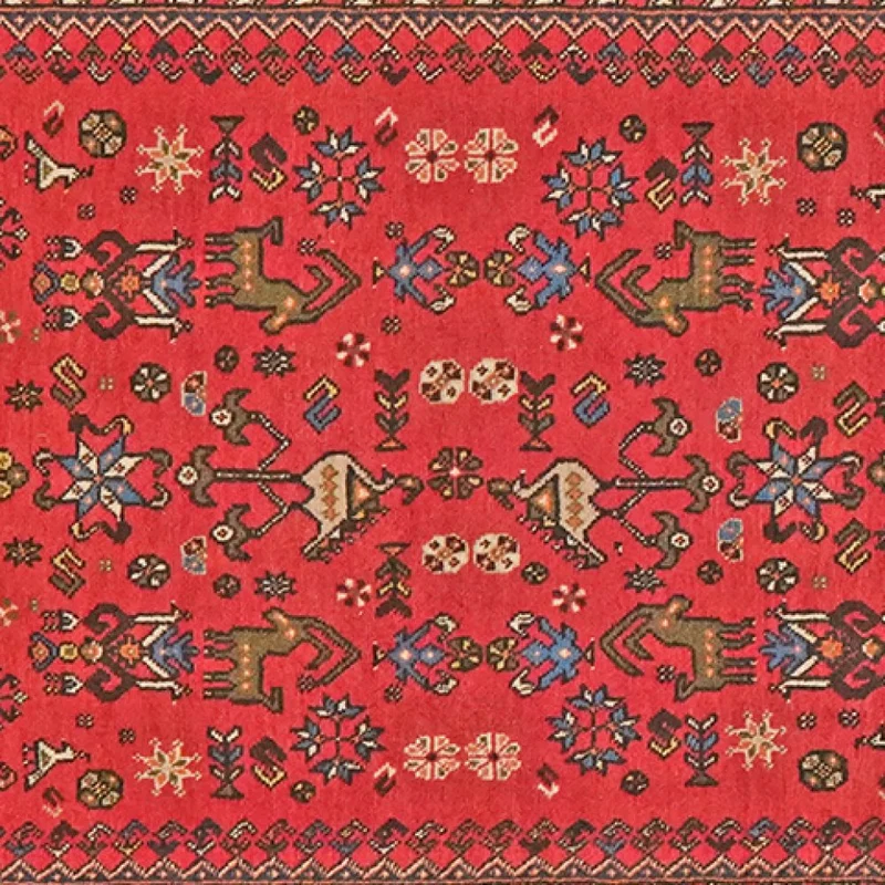Nasrabad · Handgeknüpft – Rot, 311x82 cm