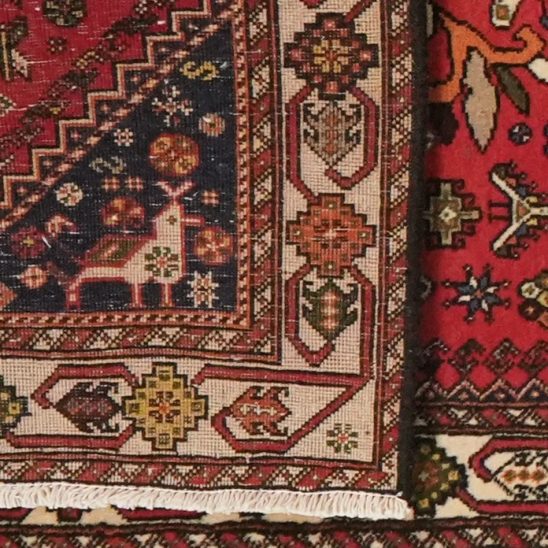 Nasrabad · Handgeknüpft – Rot, 311x82 cm