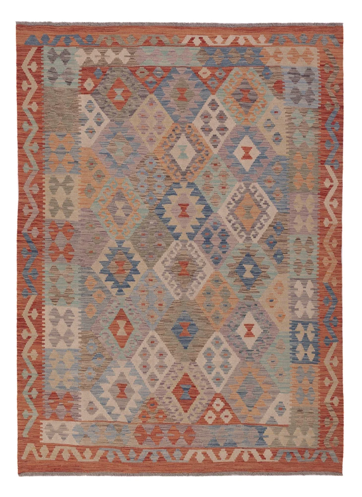 Kelim Maimene Teppich 153x202cm - mehrfarbig