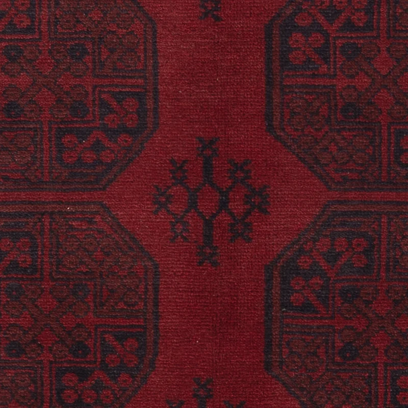 Afghan Teppich - Filpa - 150 x 193 cm - dunkelrot