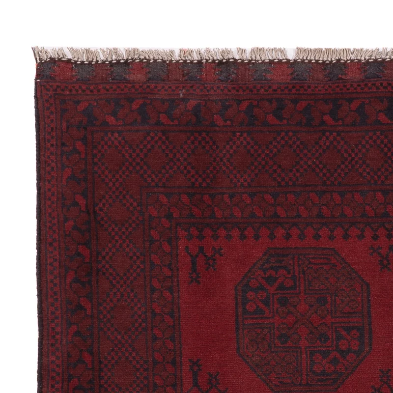 Afghan Teppich - Filpa - 150 x 193 cm - dunkelrot