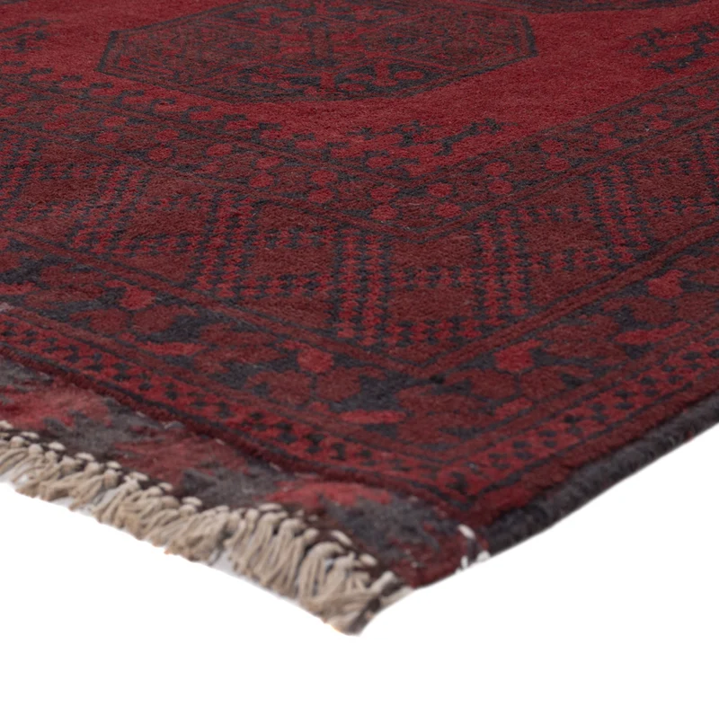 Afghan Teppich - Filpa - 150 x 193 cm - dunkelrot