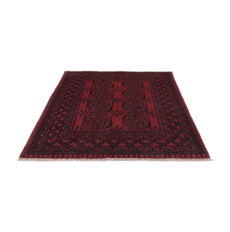 Afghan Teppich - Filpa - 142 x 198 cm - dunkelrot