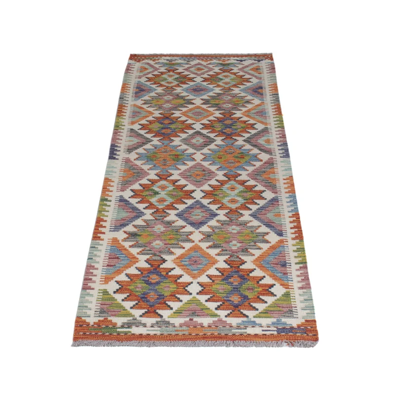 Kelim Maimene Teppich 60x200cm - mehrfarbig