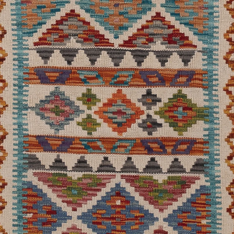 Kelim Maimene Teppich 58x193cm - mehrfarbig