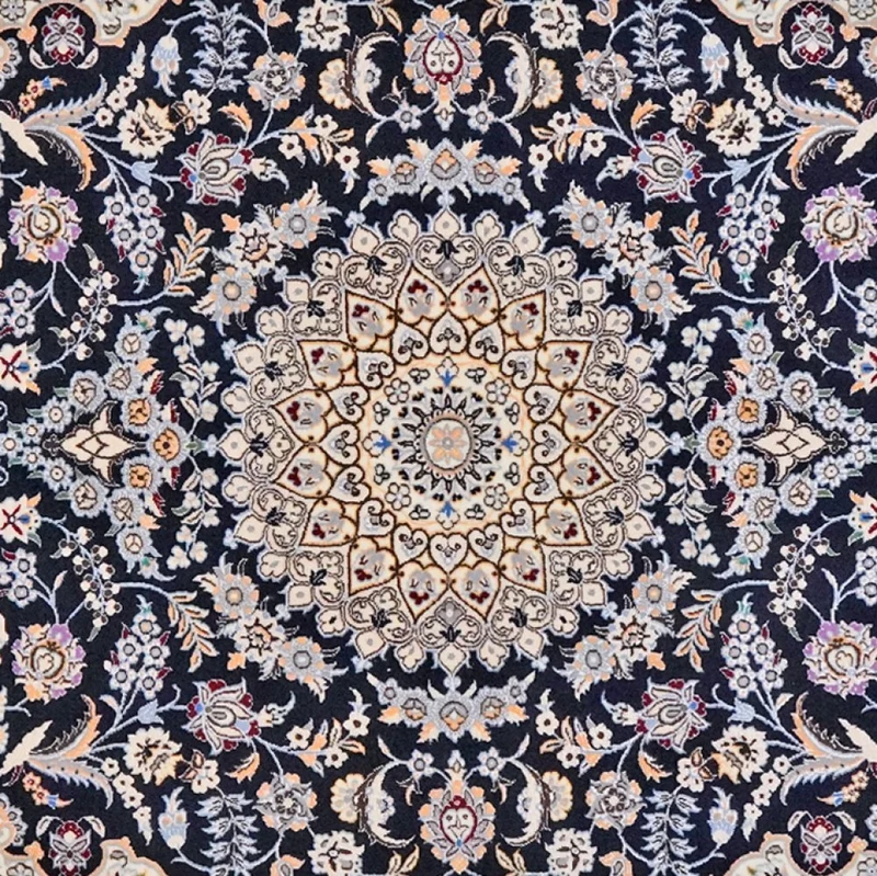 Nain 6La · Handgeknüpft – Blau, 185x120 cm