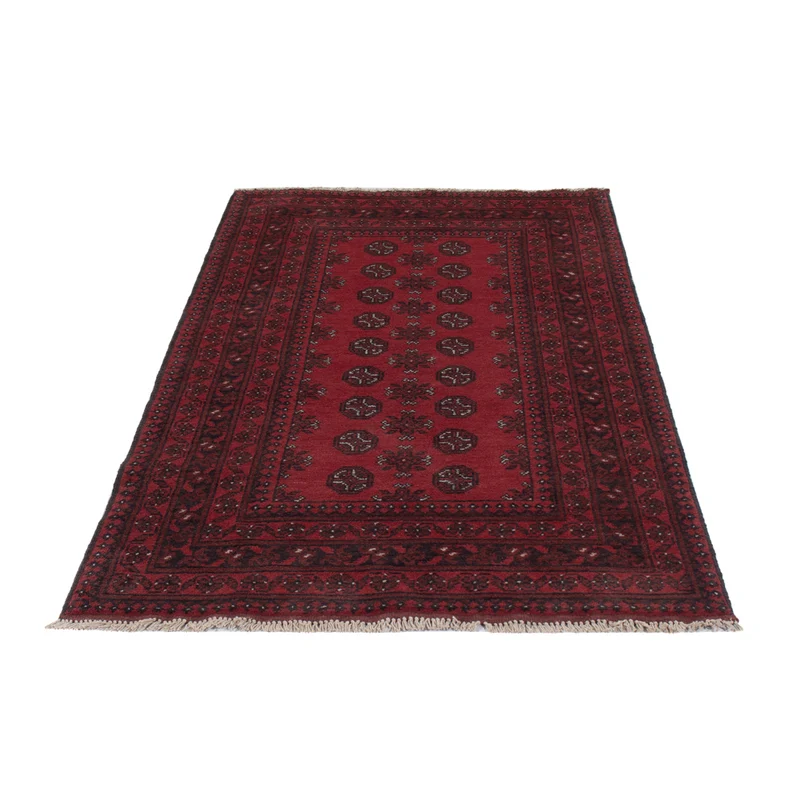 Läufer Afghan - Filpa - 99 x 194 cm - dunkelrot