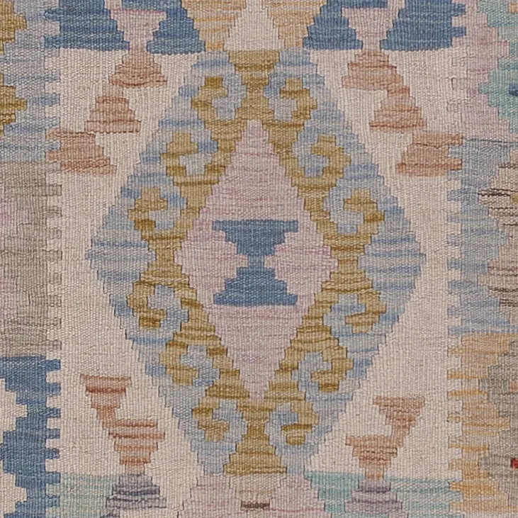 Kelim Maimene Teppich 83x246cm - mehrfarbig