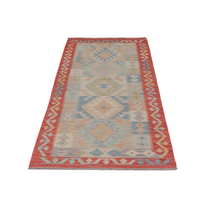 Kelim Maimene Teppich 83x246cm - mehrfarbig