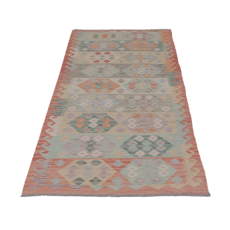 Kelim Maimene Teppich 85x247cm - mehrfarbig