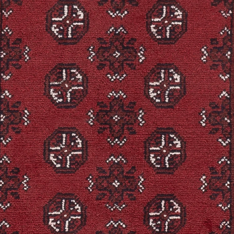 Läufer Afghan - Filpa - 98 x 190 cm - dunkelrot